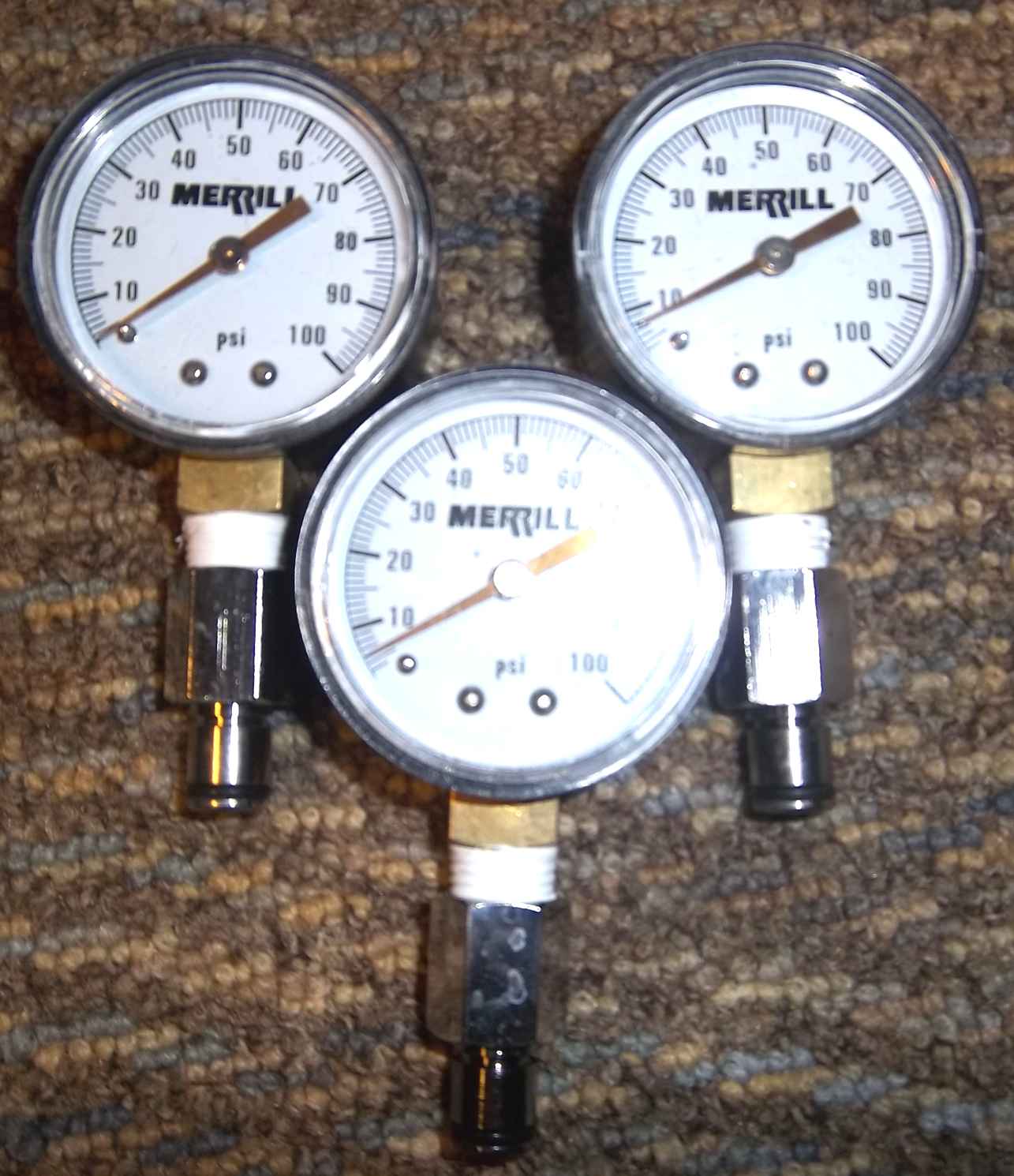 Merrill 100psi Press Gauge with Quick Disconnect pressure guage
